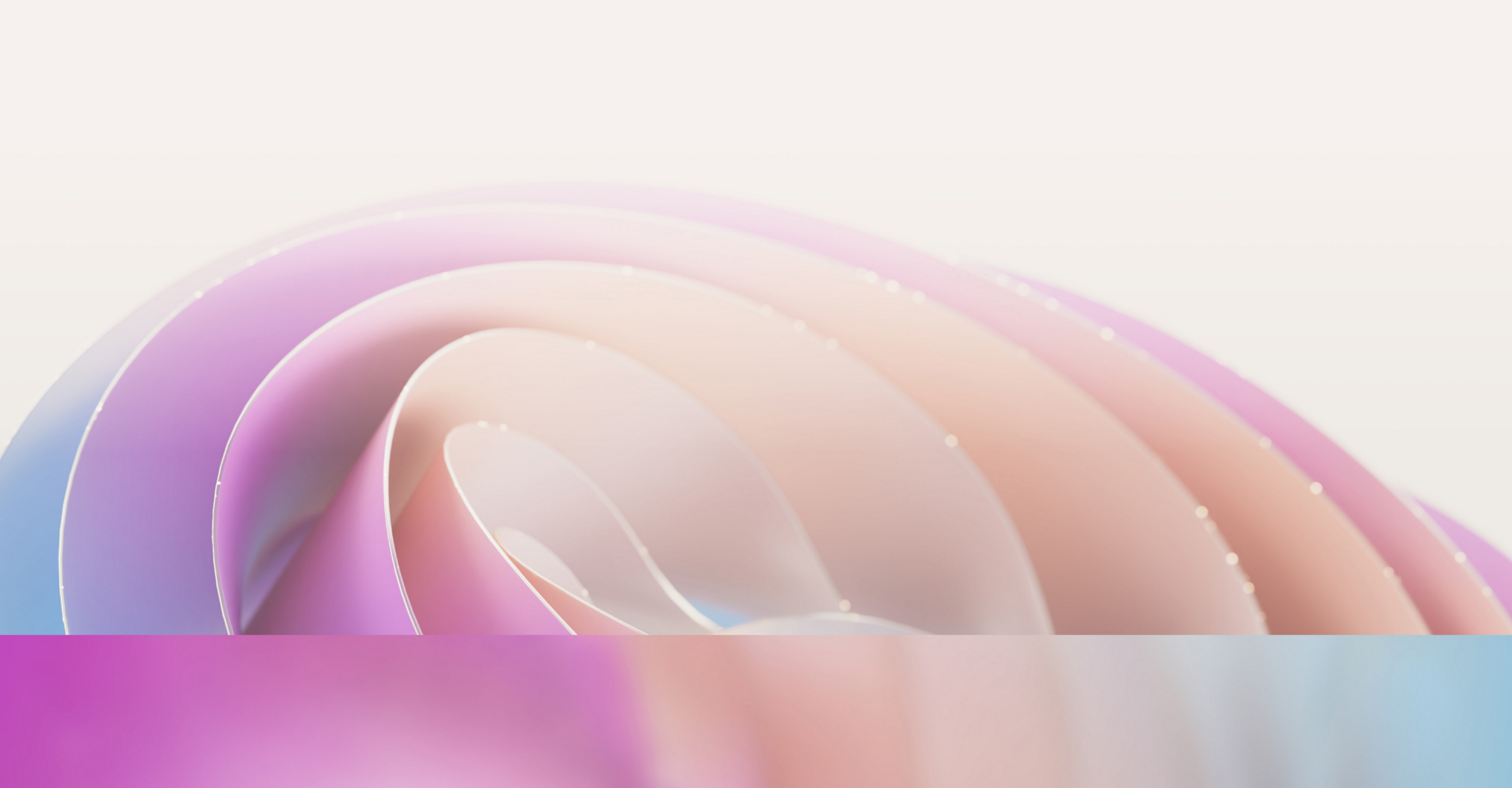 Abstraktní obrázek s hladkými, plynulými křivkami v jemných růžových a fialových odstínech s jemným efektem rozptylu světla