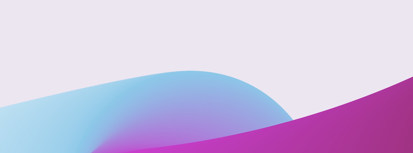 Soft gradient background with smooth wavy layers transitioning from blue to pink.