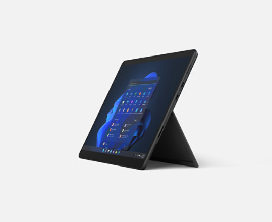 Surface Pro 8 pour les entreprises couleur anthracite.