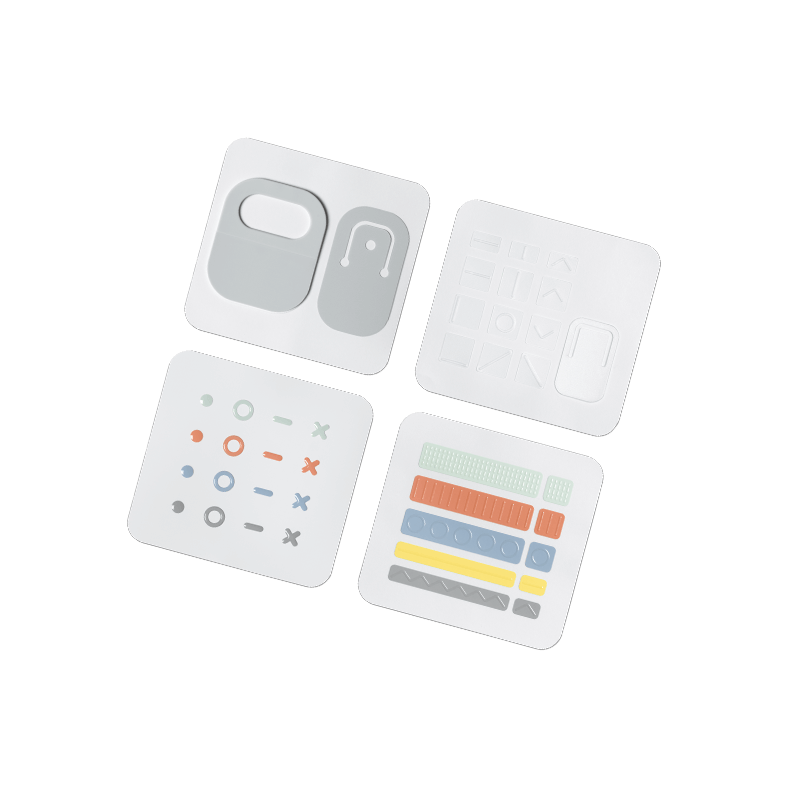 مجموعة الأجزاء الموصولة أو علامات الأسلاك أو علامات المفاتيح المتوفرة ضمن مجموعة أدوات الضبط Surface.