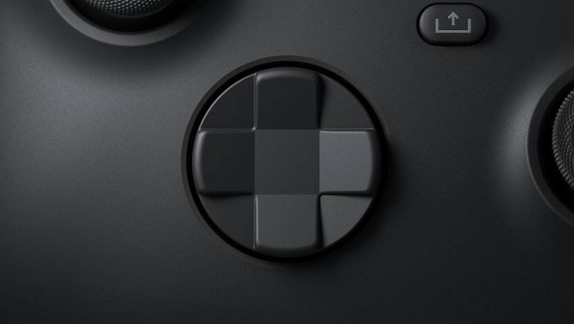 A front angle view of the Xbox Wireless Controller D-pad.