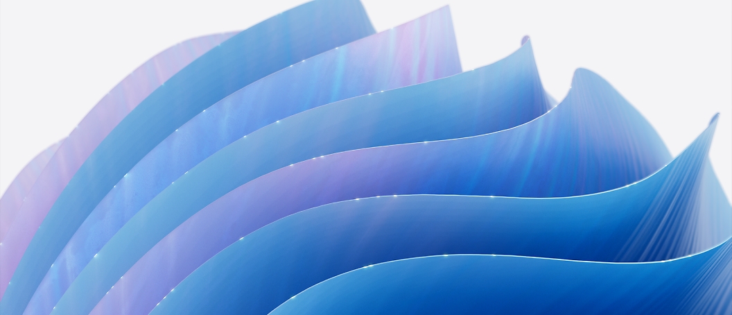 Una imagen abstracta como ondas con un tono de azul diferente