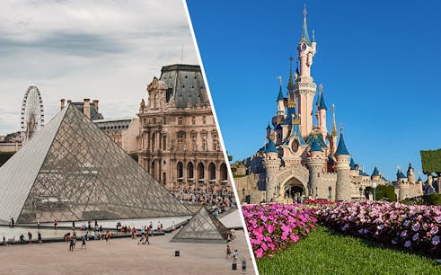 disneyland® paris tickets with optional access to the louvre, eiffel tower summit, or versailles palace-1