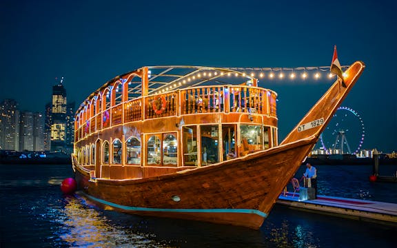 from dubai marina: dhow cruise with dinner & live entertainment-2