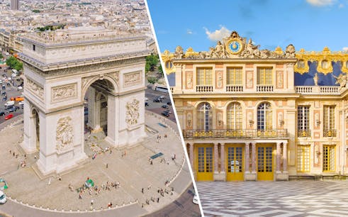 combo (save 5%): arc de triomphe with rooftop access + palace of versailles tickets-1