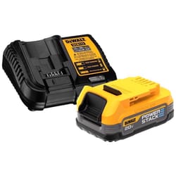 DeWalt 20V MAX Power Stack DCBP034C Lithium-Ion Compact Battery and Charger Starter Kit 2 pc