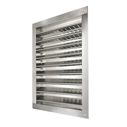 Master Flow 24 in. W X 30 in. L Mill Silver Aluminum Wall Louver