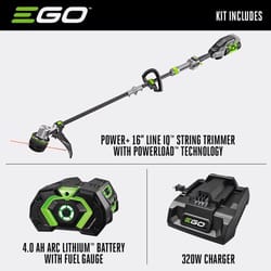 EGO Power+ Line IQ with Powerload ST1623T 16 in. 56 V Battery String Trimmer Kit (Battery & Charger) W/ TELESCOPIC SHAFT & 4.0 AH BATTERY