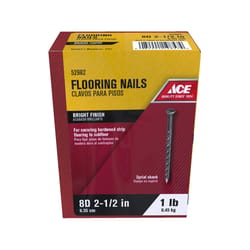 Ace 8D 2-1/2 in. Flooring Bright Steel Nail Round Head 1 lb