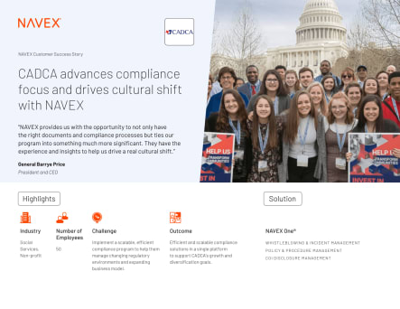 Image for CADCA advances compliance focus and drives cultural shift with NAVEX