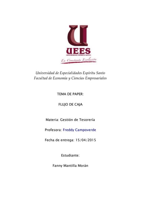 Paper flujo de caja fanny mantilla