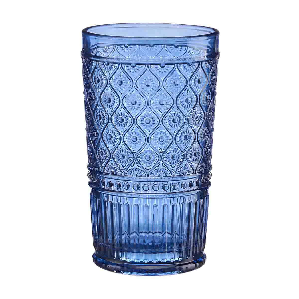 Claro Highball Blue Drinking Glass, 17 oz