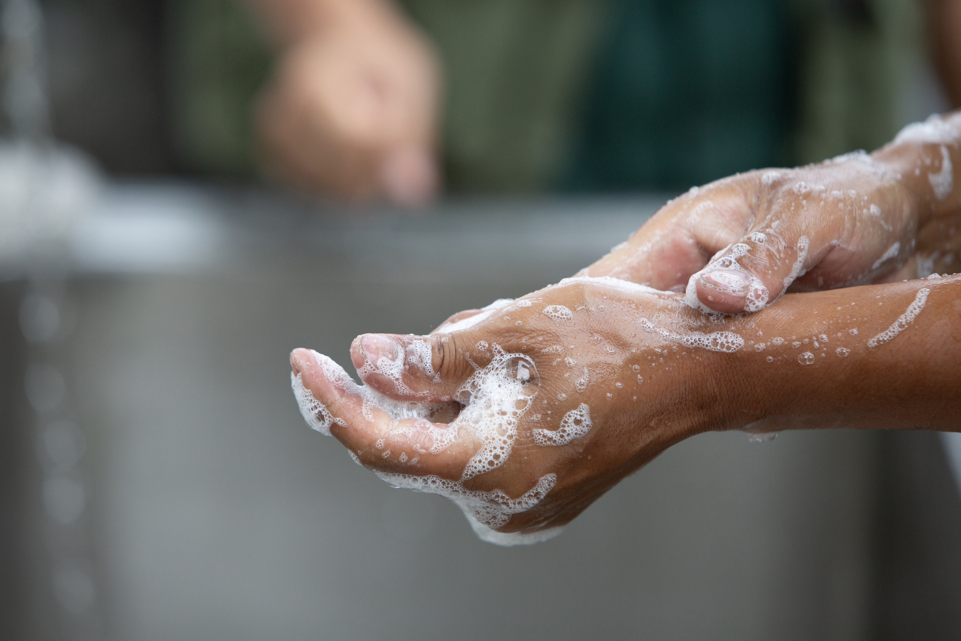 Handwashing at AgroIndustries Bhutan in Thimphu on 11 August 2023