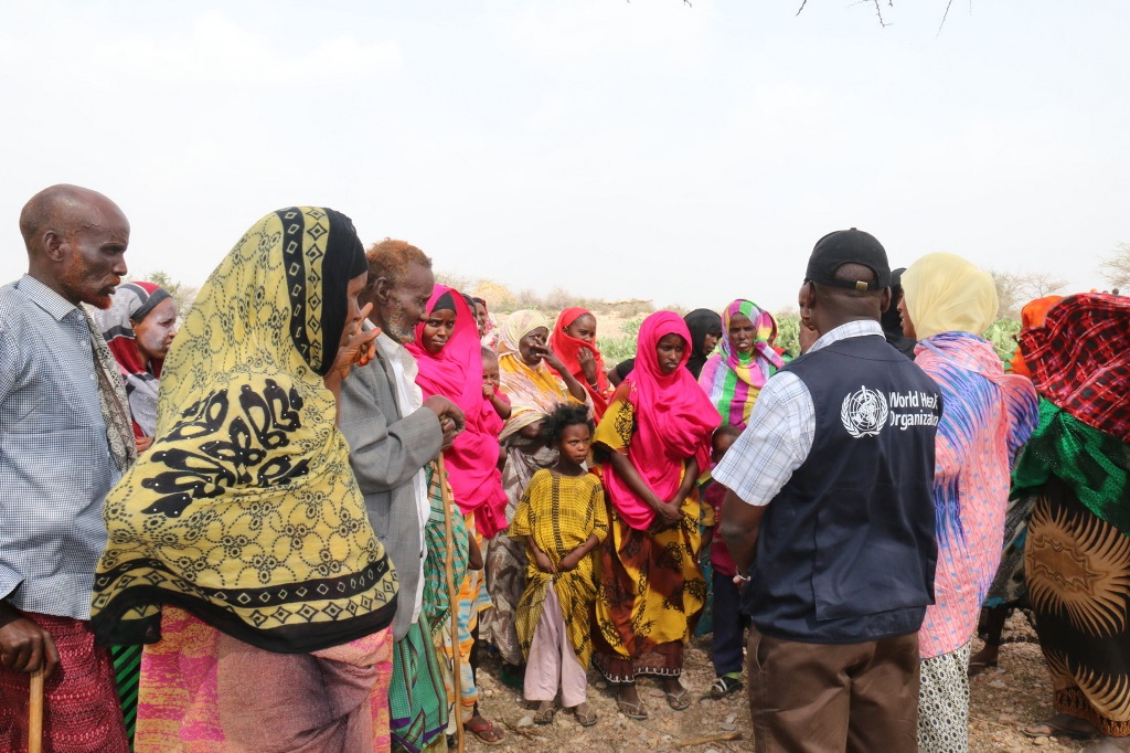 WHO risk communication officer meets with communities in Somalia