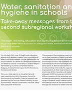 Water, sanitation and hygiene in schools - Take-away messages from the second subregional workshop