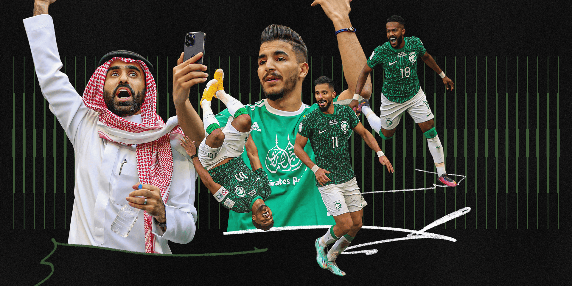 Travelling with Saudi fans: 100 buses, sympathy for Messi and a shock for the ages