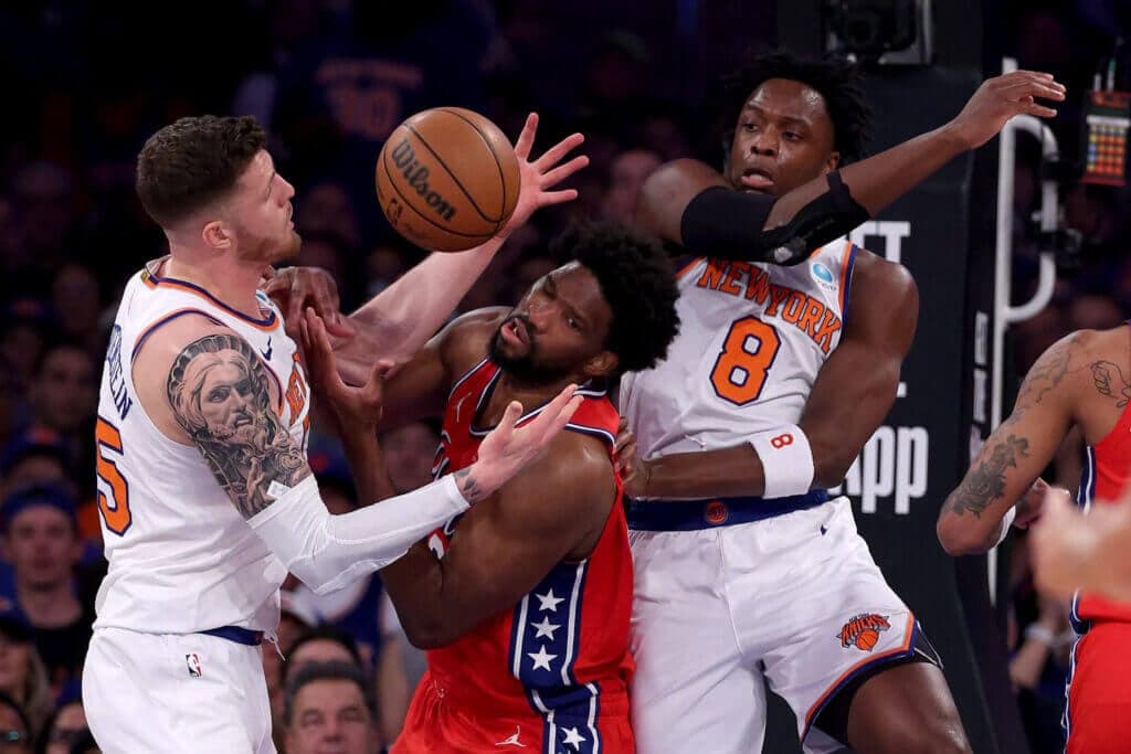 Knicks-Sixers ref drama, attacking Jalen Brunson's defense, guarding Joel Embiid and more