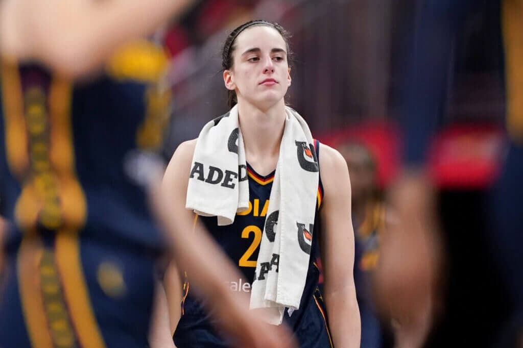 Caitlin Clark draws sellout crowd but struggles in Indiana Fever home debut