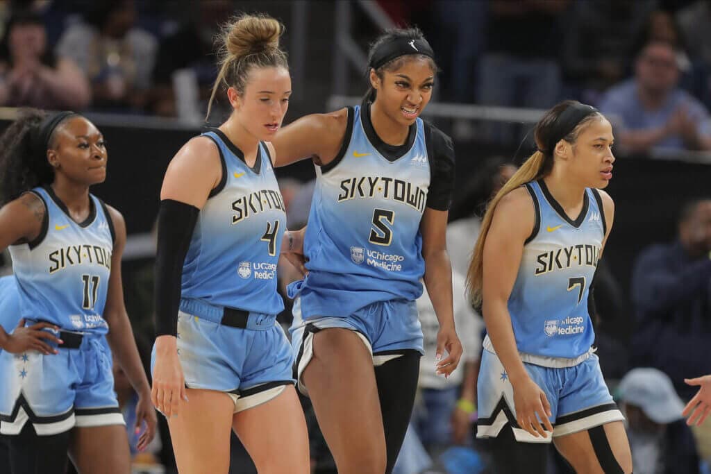 Angel Reese gets knocked down, gets back up in bruising Chicago Sky loss