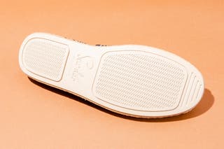 View of the bottom of the sole on the Sea Star Beachwear Beachcomber Espadrille, one of our pick for best water shoes.