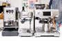 Three of the best espresso machines for beginners, shown side by side.
