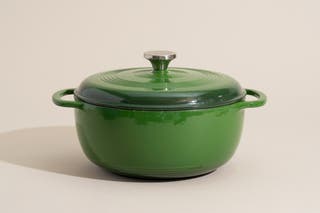 The best Dutch oven for induction cooking, the Lodge 6 Quart Enameled Cast Iron Dutch Oven.