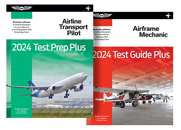 2024 ATP Test Prep book and Airframe Test Guide book