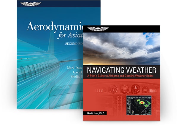 Aerodynamics book and Navigating Weather book