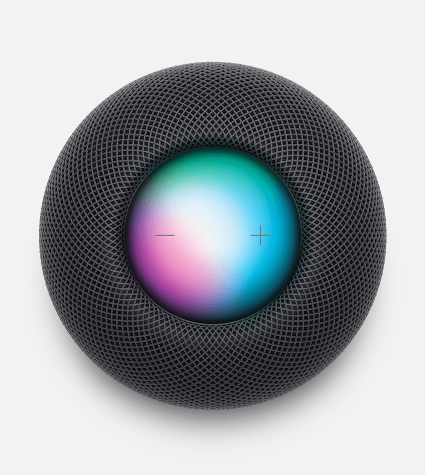 HomePod mini showing the touch surface