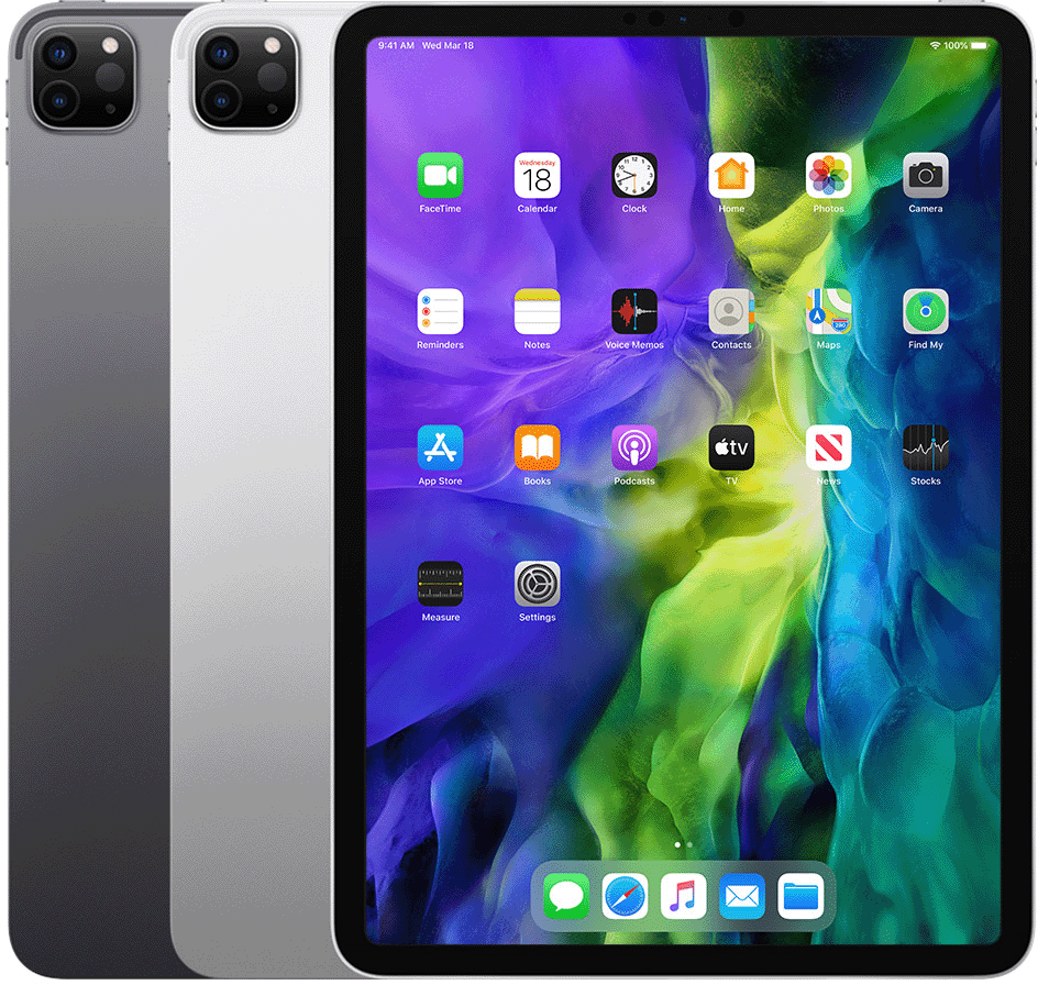 iPad Pro 11-inch (2nd generation) has a USB-C connector and a rounded square-shaped rear camera cutout
