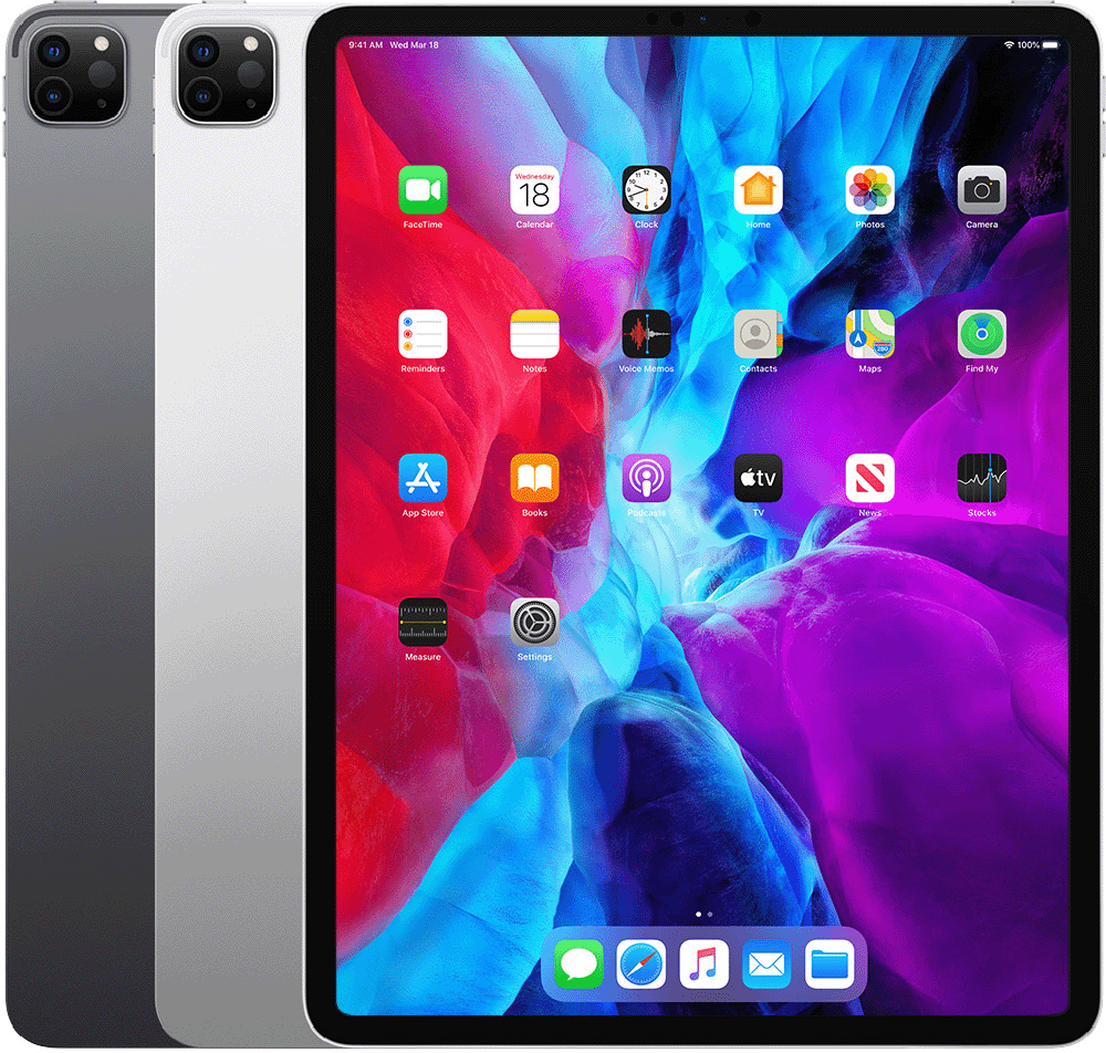 El iPad Pro de 12,9 pulgadas (4.ª generación) tiene un conector USB-C y un recorte de la cámara trasera con bordes redondeados