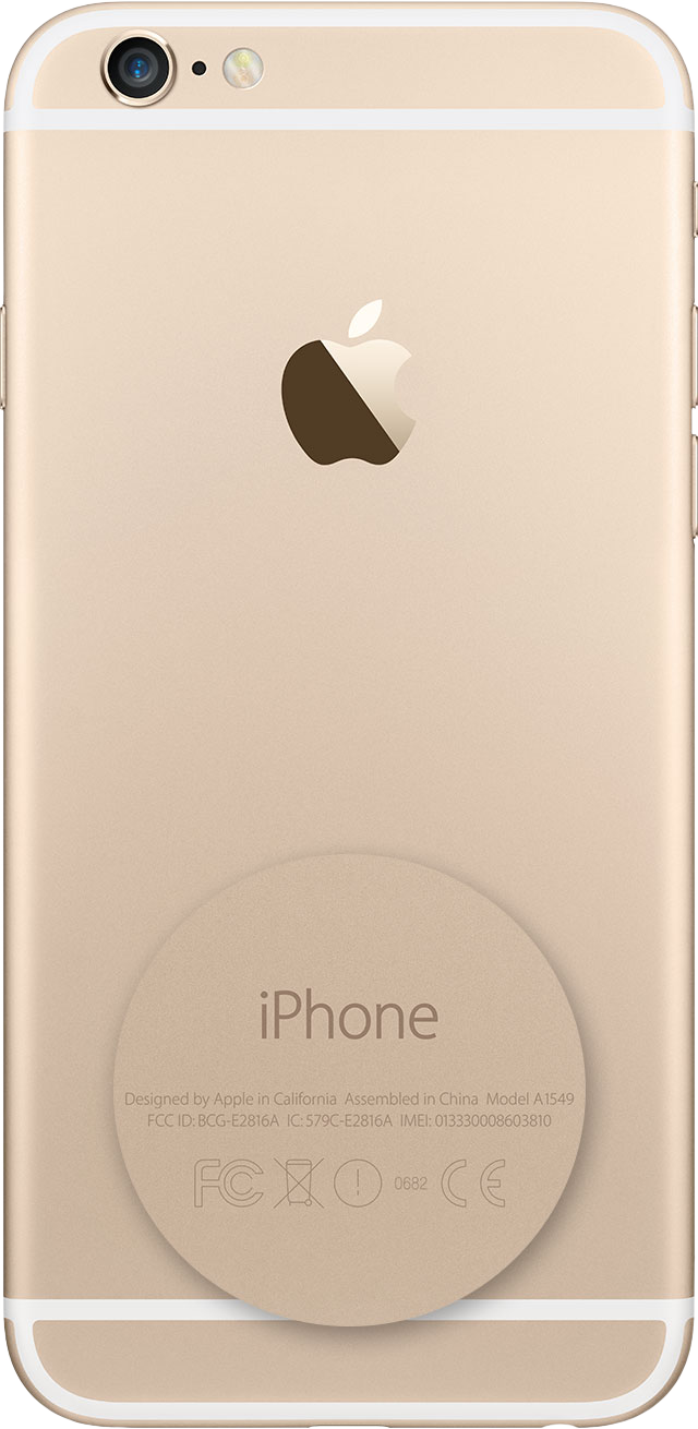Immagine che mostra dove si trova il numero di modello sul retro di un iPhone.