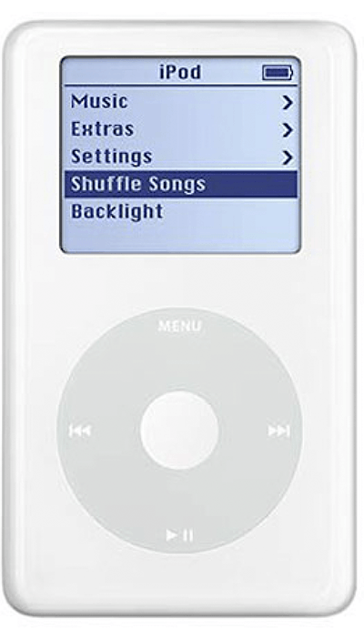 iPod (rueda de clic) con interruptor de control