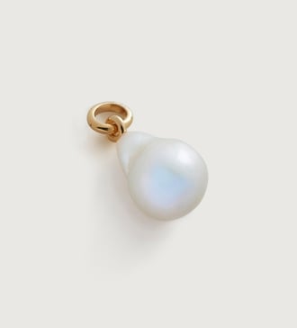 Gold Vermeil Nura Baroque Pearl Pendant Charm - Pearl - Monica Vinader