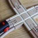Custom Wooden Train Track X-crossing