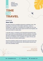Hand-drawn Time To Travel Agency Letterhead Template