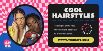 Cool Ana's Hairdresser Salon Twitter Post Template