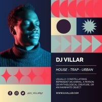 Gradient Geometric DJ Villar Twitter Post Template
