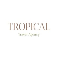 Hand-drawn Elegant Tropical Travel Agency Logo Template