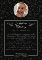 Floral Pattern Memory Funeral Invitation Template