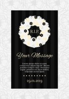 Dark RIP 2019 Funeral Invitation Template