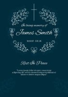 Ornamental James Smith Funeral Invitation Template