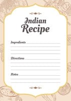 Hand-drawn Indian Cuisine Recipe Template