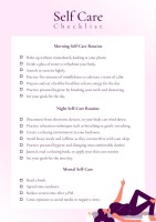 Flat Aesthetic Self Care Day Checklist Template