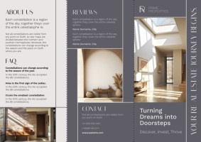 Grid Elegant Real Estate Trifold Brochure Template