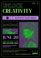Neon Creative Brutalist Flyer Template