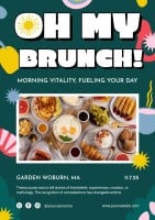 Creative Colorful Brunch Bar Flyer Template