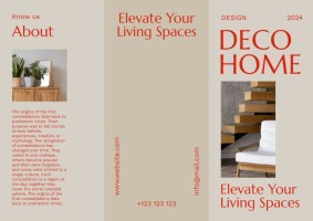 Minimalist Modern Deco Home Trifold Brochure Template