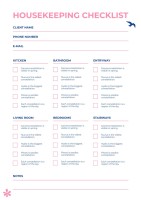 Hand-drawn Creative Housekeeping Checklist Template
