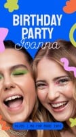 Creative Abstract Birthday Party Instagram Story Template